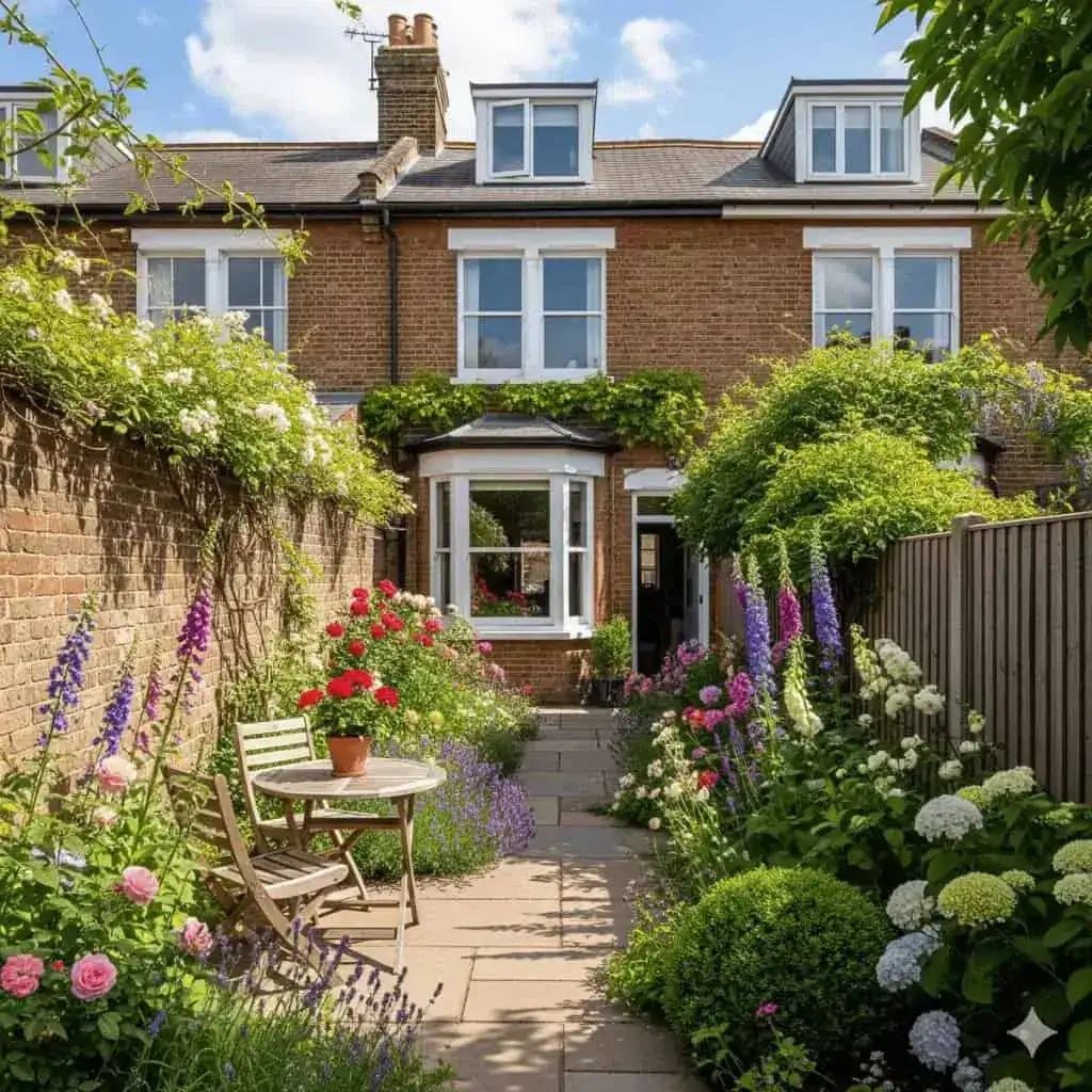 Garden In Stoke On Trent In Summer